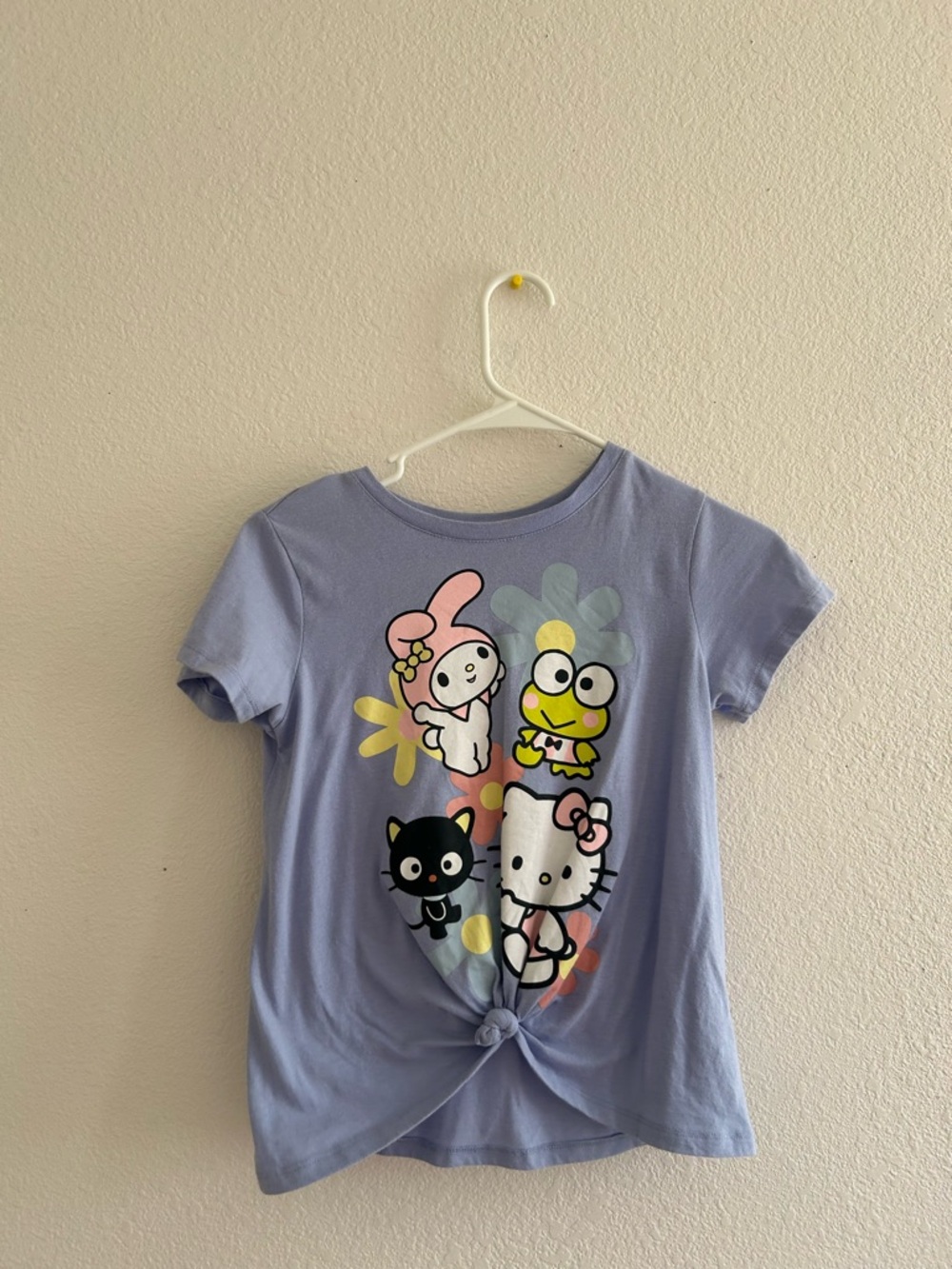 Sanrio Lavender Hello Kitty & Friends Knot-Front Tee